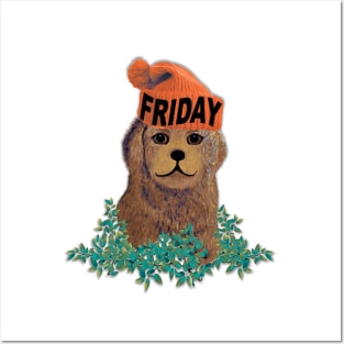 Friday Mood Beanie Puppy Posters and Art